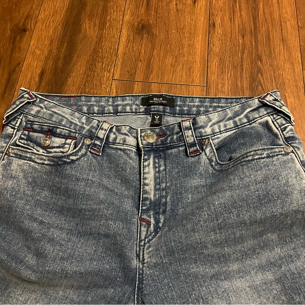 True Religion Women's Faded blue  Straight Leg Jeans - Picture 7 of 15